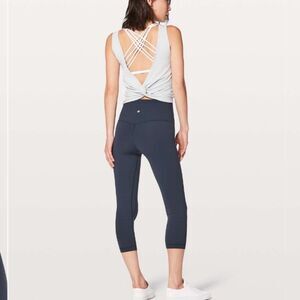 Lululemon Align High Rise Waisted Crop *21" True Navy Blue W6AMPS Size 2